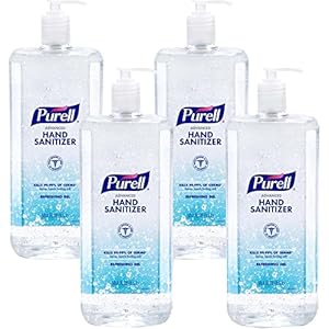 PURELL Advanced Refreshing Gel Hand Sanitizer, Clean Scent, 1.5 L Pump Bottle, 4/Carton