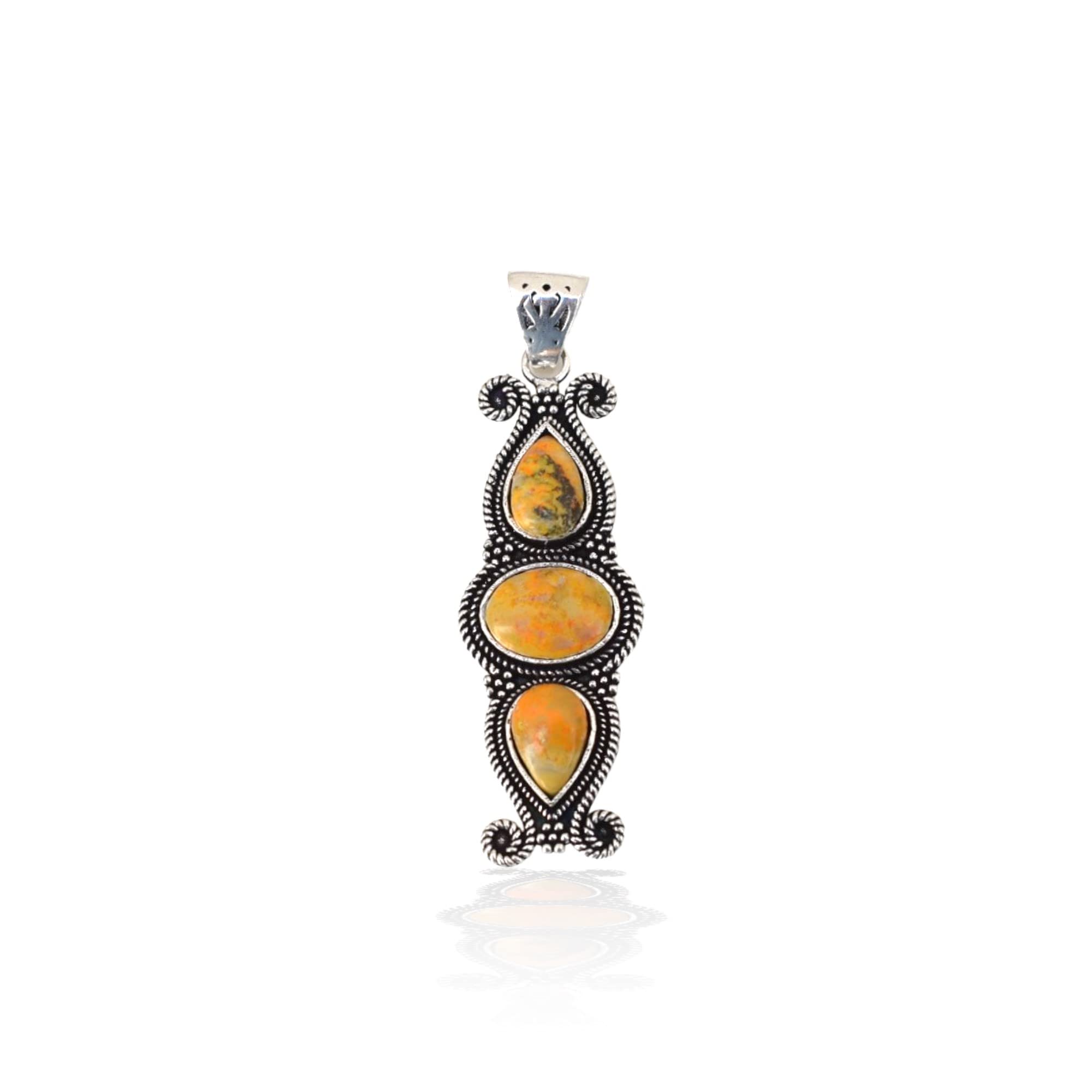 Bumble Bee Jasper Pendant Jasper Jewelry 925 Sterling Silver