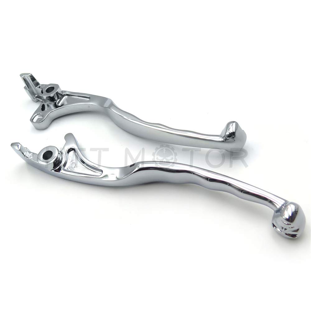 Httmt Chrome Mt241-010- Brake Clutch Skull Hand Levers Compatible With Kawasaki Vulcan 1500 1600 2003-2008
