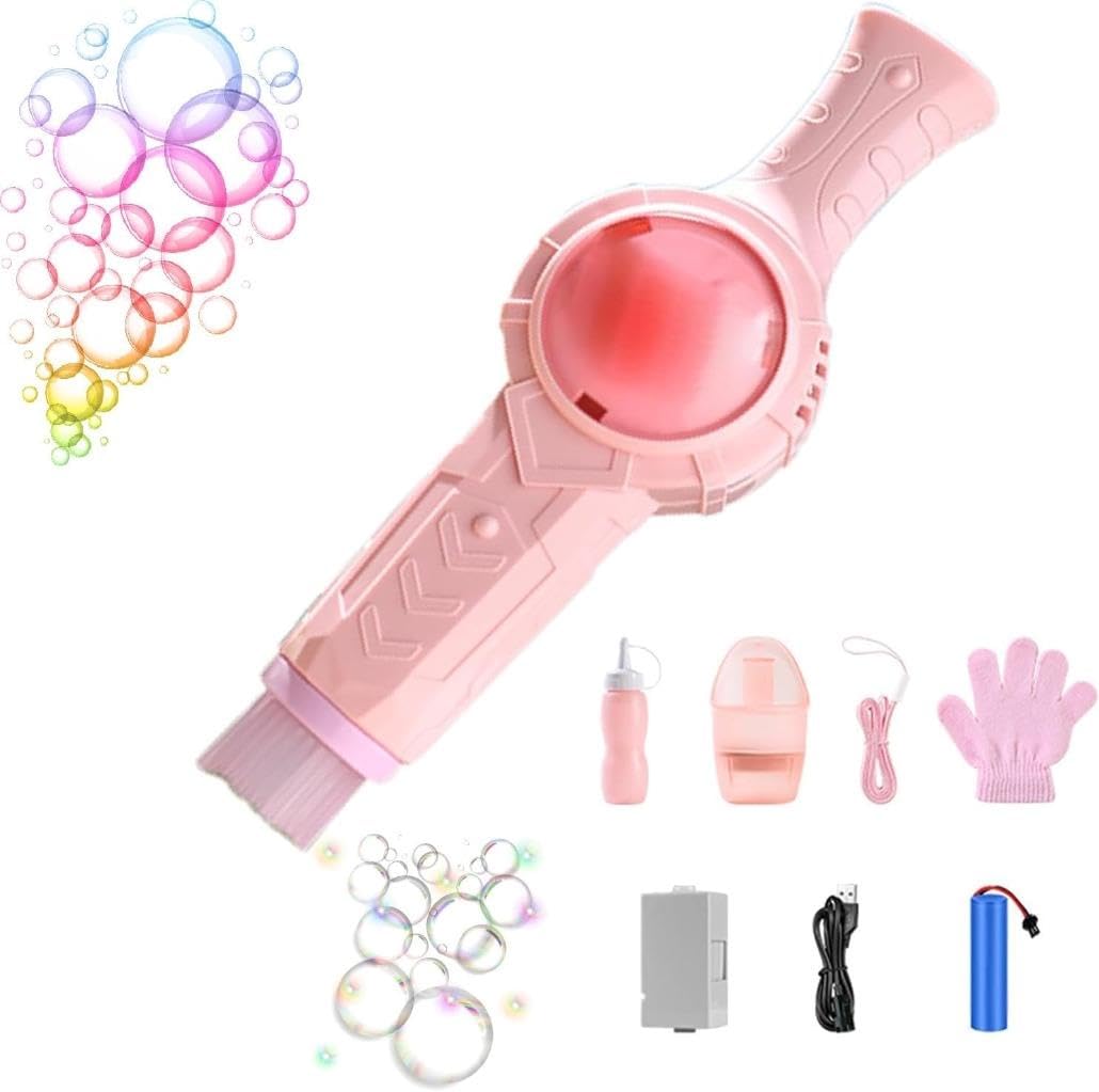 Machine à Bulles Magique Avec Fumée Colorée Et Lumières - Effet Brouillard Interactif Pour Fête, Facile à Transporter, Taille De Bulle Réglable