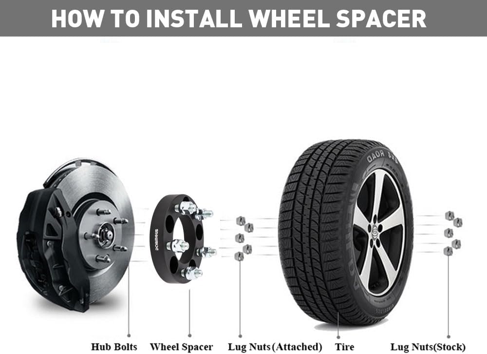 DCVAMOUS 4PC Black 5x115 to 5x120 Wheel Adapters 1 Inch 12x1.5 Studs Compatible with Chevy-Cadillac-Buick-Pontiac 5 Lug for 2000-2013 Impala | 2016-2022 Malibu | 2018-2022 Equinox | 1992-2002 Eldorao - Image 3