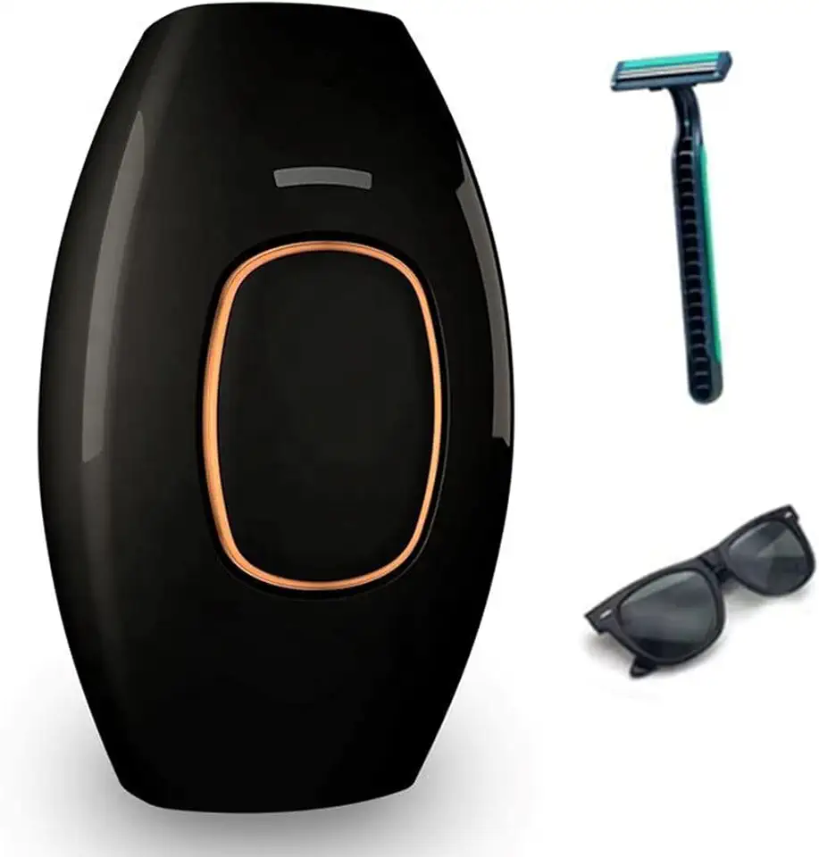 Removedor Pêlos Laser Com Luz Pulsada Permanente Indolor,Dispositivo De Depilação Caseiro, Adequado Para Todo O Corpo, Adequado Para Homens E Mulheres (Preto)