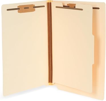 Blue Summit Supplies 50 Classification Folders 1 Divider, Letter, Manila