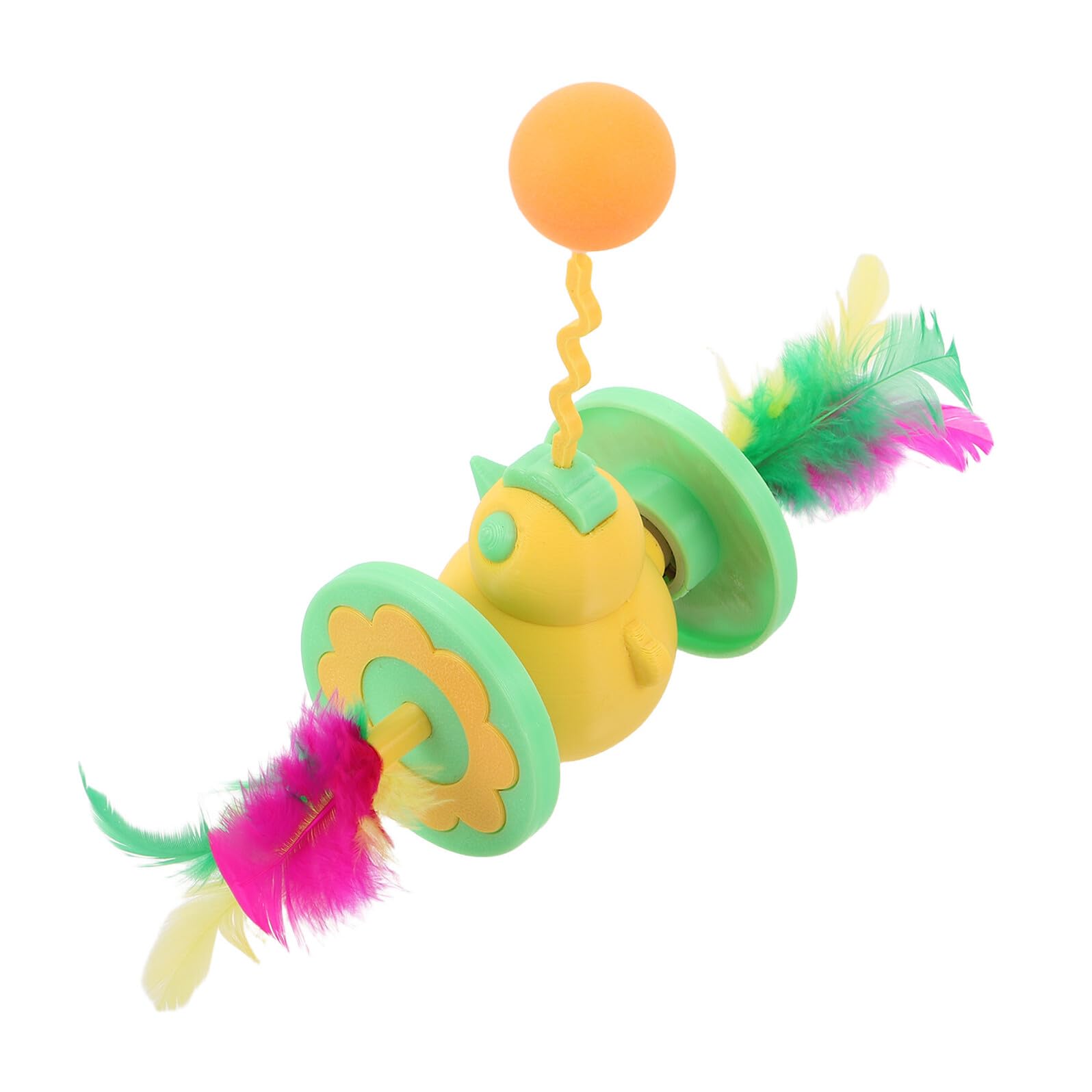 Pelota de juguete para gatos y varita interactiva de plumas para ejercicio de mascotas