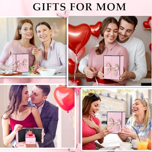 Fete des Meres Anniversaire Mariage : Coffret Rose Éternelle Ours et Collier - 8