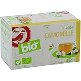 AUCHAN Infusion de camomille bio 20 sachets