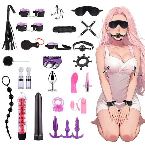 Jouet adulte couple Ninonly avec vibrateur et accessoires de bondage
