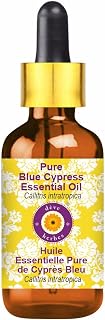 dève herbes Blue Cypress Essential Oil (Callitris intratropica) with Glass Dropper | Pure | Non-Sticky | Non-Greasy | Lightweight | Men & Women | All Skin Types | Steam Distilled 15ml (0.5 oz)