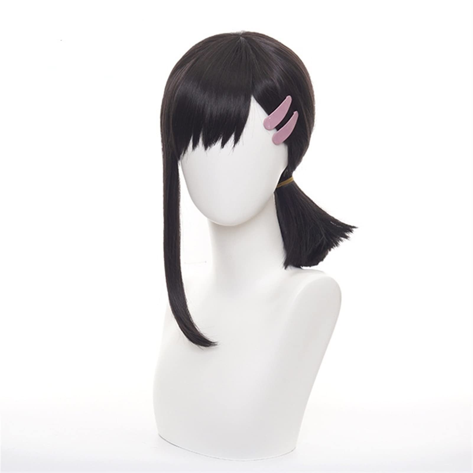 Buy Litads Cosplay Chainsaw Man Hihiyama Kobeni Black Wig with Hairpins