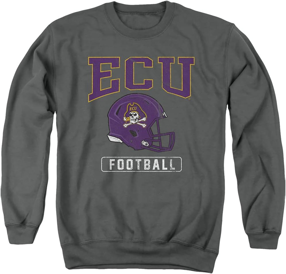 East Carolina University Official Football Helmet Unisex Adult Crewneck Sweatshirt