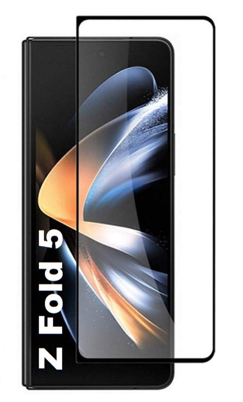 ZubitechScreen Protector for Samsung Galaxy Z Fold 5 Front Tempered Glass Full Coverage Screen Guard 9H Hardness Anti Fingerprint Scratch Resistance for Samsung Galaxy Z Fold 5