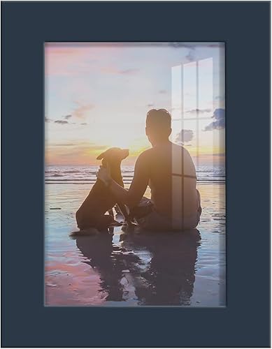 Miniatura 8 de Renditions Gallery Marco de fotos de madera maciza de 11 x 14 pulgadas, vidrio de alta definición y estilo moderno de alta gama, listo para