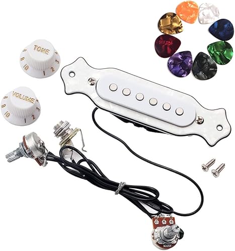 Miniatura 8 de 1 juegos de 6 cuerdas precableado caja de cigarros pastilla de guitarra arnés con púas, volumen y tono para guitarra eléctrica