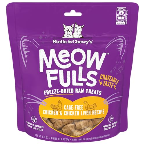Stella & Chewy'S Meowfulls Freeze Dried Cat Treats Chicken & Chicken Liver Recipe cover