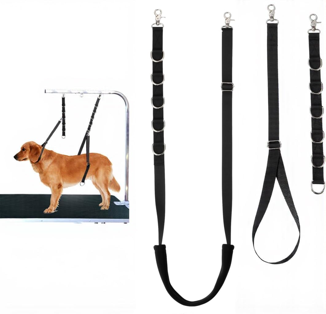 Dog Grooming Harness Strap,Adjustable Dog Grooming Restraint Belly Strap,Bathing Restraint Loop Noose,Neck and Belly Holder for Dogs Hair Cutting Bathing Training