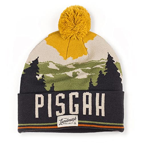 Kakadu Traders Australia Gorro de invierno cálido de punto con pompón, gorro de caniche con pompón, multicolor para hombre y mujer, unisex, Pisgah, Talla única Cover
