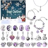 AUGSHYO アドベントカレンダー 2025 女の子 クリスマス アドベントカレンダー 手作り アクセサリーキット 女の子 カウントダウン カレンダー クリスマス プレゼント ブレスレット ネックレス