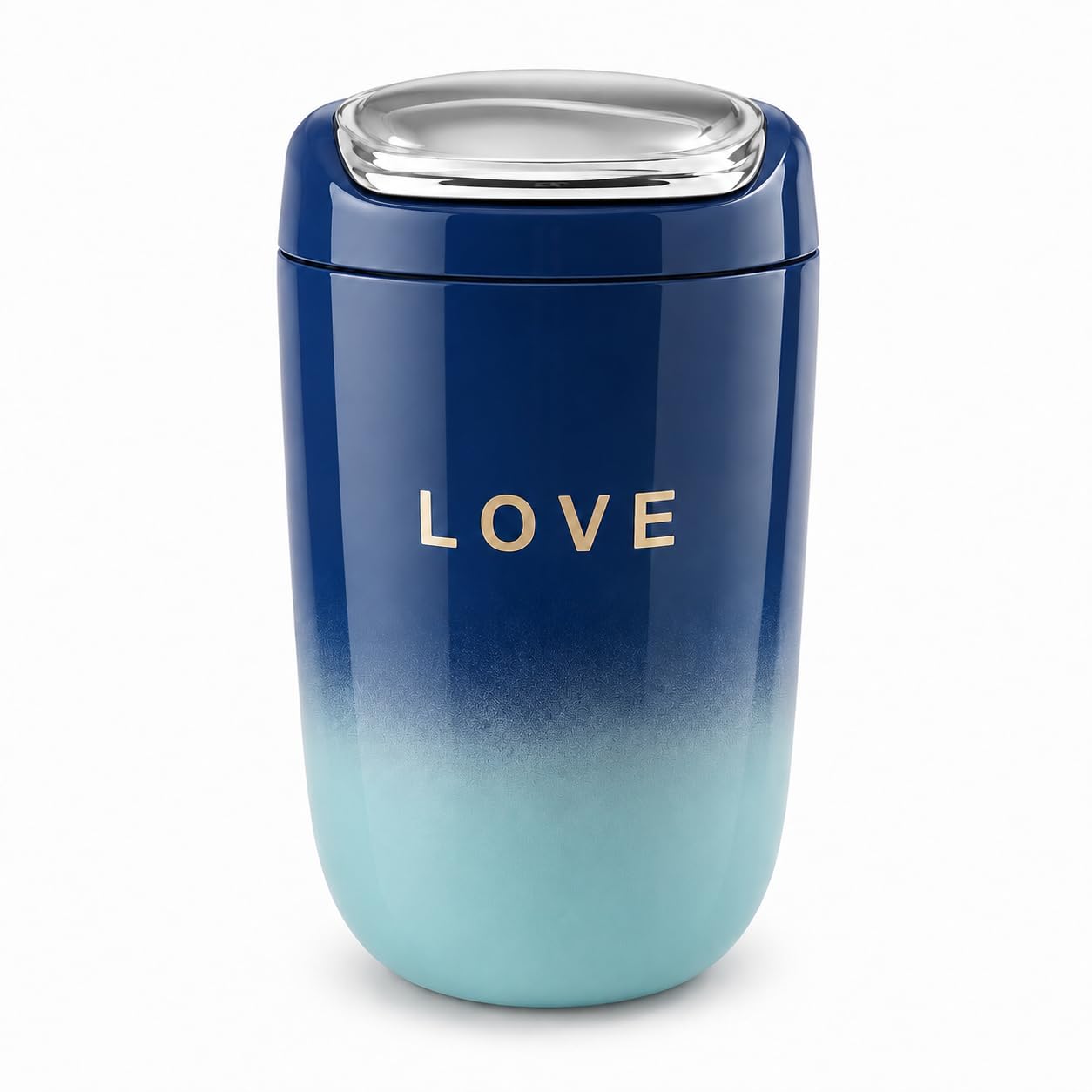 Coffee Travel Mug 300ml | Leakproof Flip Lid Cup | Double Wall Reusable Coffee & Tea Mug | BPA Free Hot & Cold Beverage Cup for Office, Home & Travel (Blue)