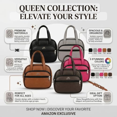 Image of Women's Stylish Trendy Leather Mini Handbag - Fashionable, Compact Purse for Casual and Formal Occasions