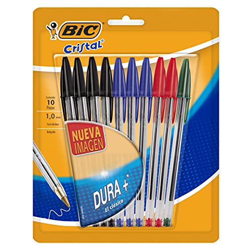 BIC Bol Cristal Dura, 10 Piezas