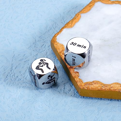 2 PCS Date Night Idea Couple Gifts for Women Men Valentines Day Gifts Minute Love Decision Dice for Him Her Naughty Game Dice Fun Dice for Adults Birthday Christmas Wedding Anniversary Engagement Gift - Thumbnail 6