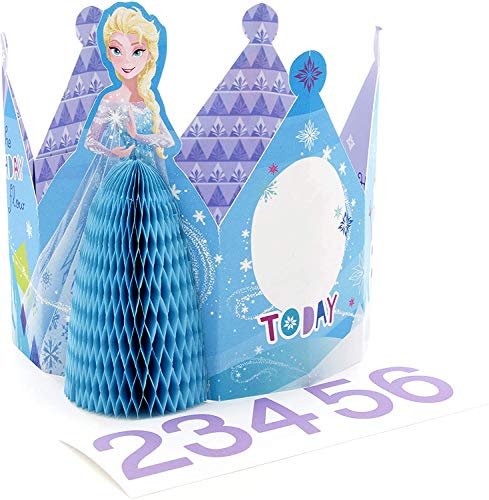 Birthday DISNEY Frozen Wearable Crown and Age Stickers 3D PAPERWOW Birthday Card Hallmark 25525294 Large