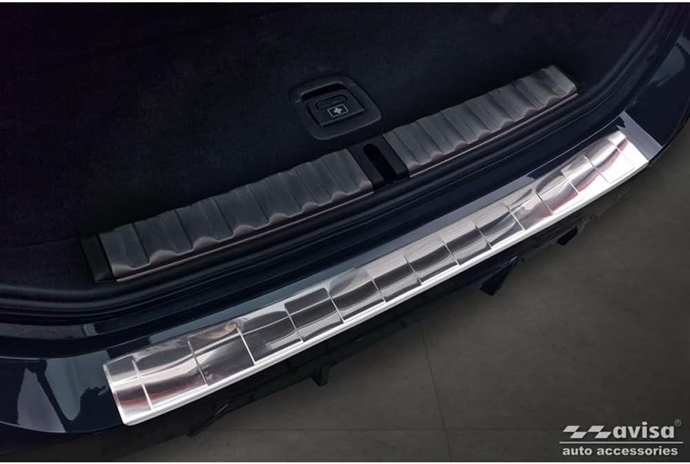 Avisa Stainless Steel Rear Bumper Protector Compatible with BMW 3 Series Touring (G21) Facelift 2022- with M-Pakage 'Ribs'