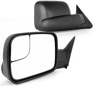 SCITOO Tow Mirrors fit for 1998-2001 for Dodge for Ram 1500 1998-2002 for Ram 2500 3500 Power Heated W/Support Brackets Side View Mirror Pair Set