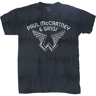 Paul McCartney T Shirt Logo Nouveau Officiel Dip Dye Bleu Unisex — B09MFYZH7Q - Les Beatles, Paul McCartney, John Lennon, RIngo Starr, George Harrison