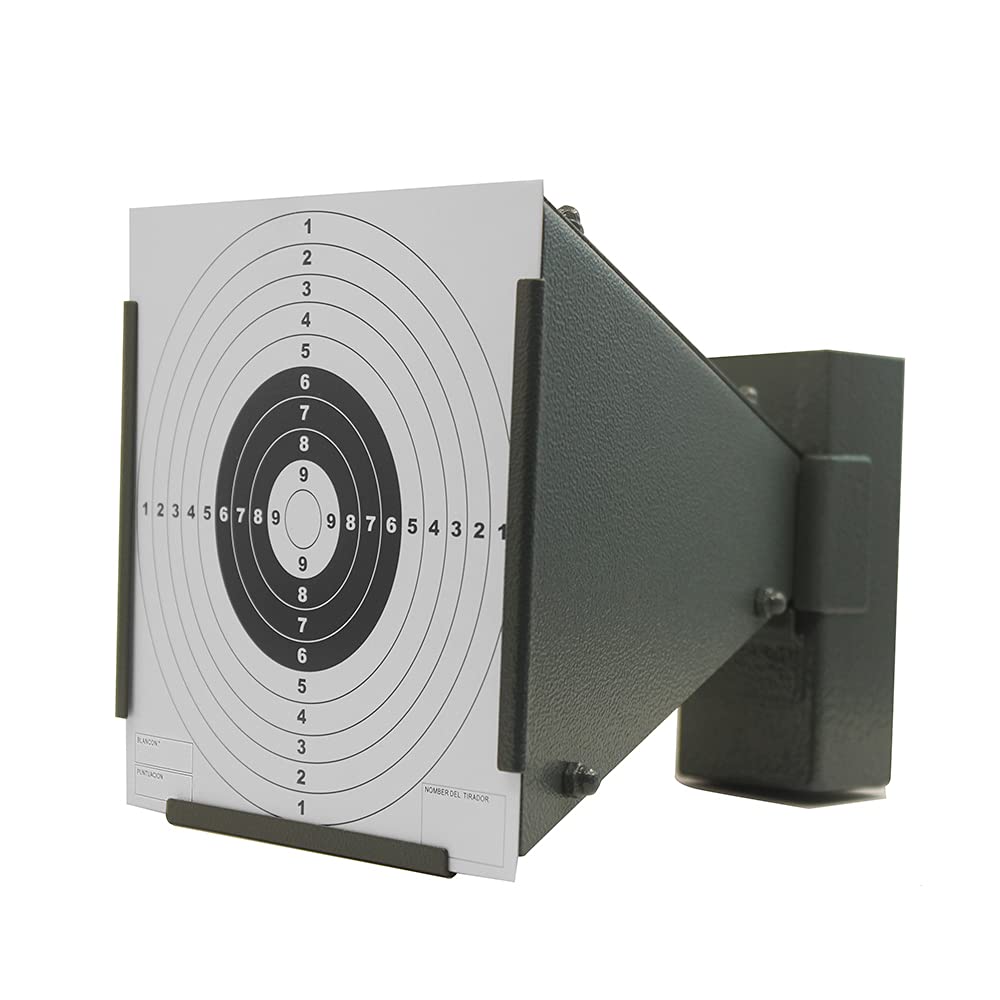 Pellet Trap, BB Trap Target with 100 Papers Target Wall-Mounted for Airsoft Air Rifles Air Gun Indoor Outdoor Shooting Training