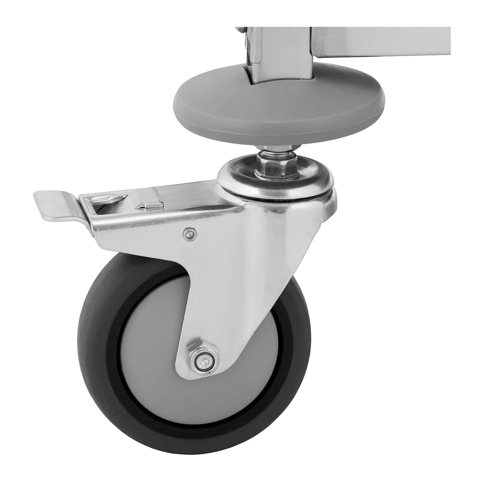 Royal Catering RCSW-113 - Carrello da cucina a 4 bordi, 73 x 38 x 3 cm, 144 kg, in acciaio inox