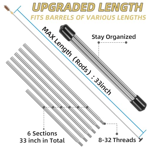 Magsaddle Shotgun Cleaning Kit for 12 Gauge, 12 GA Bronze and Spring Bore Brushes, Cotton Mops, Nylon Brush, Cleaning Pick, Brass Patch Holder, 33 inch Cleaning Rods with Zippered Compact Case by Magsaddle - Image 3
