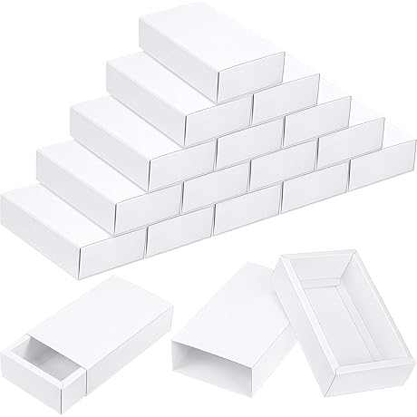 Zonon Empty Match Box, Set of 30 | Mini Kraft Paper Drawer Box