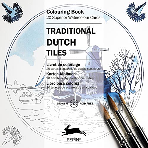 Traditional Dutch Tiles: Colouring Cards (Multilingual Edition)