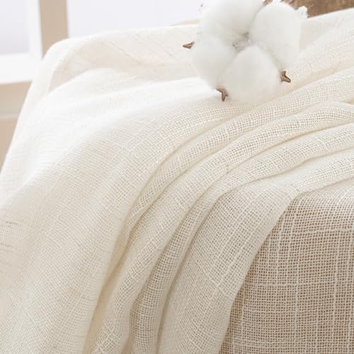 YoungsTex Natural Linen Curtains 68 Inches Long - Light Filtering Drapes Semi Sheer with Rod Pocket Back Tab Rustic for Bedroom Living Room Window, 2 Panels, 52 X 68 Inch by YoungsTex - Used condition - Image 6