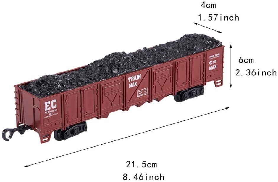 Set of 2 Train Carriage Models for Railway Track, Educational Toy for Kids, Red