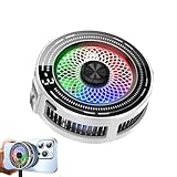 Générique Telefonventilator, magnetisch, geräuscharm, 3 Stufen, Temperaturregelung, Kühler mit Display – für Männer, Frauen, Outdoor, Zuhause, Smartphone