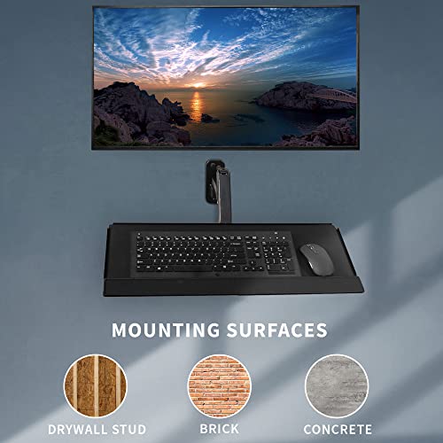 Soporte de pared para monitor VIVO que elimina el dolor de espalda con brazo regulable de gas 5