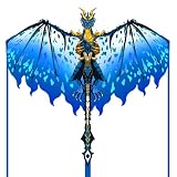 Mint's Colorful Life Dragon Kite for Kids & Adults, Easy to Fly Kites for Beginners,Large Single Line Kite for Beach Trip with 300ft String(Blue)