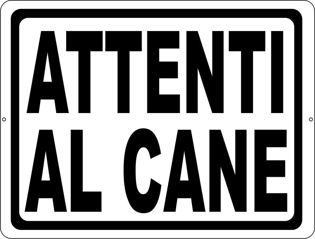 Dog Warning Safety Reminder Metal Sign, Public Area Indoor Outdoor Courtyard Reminder Caution Decor Plate, 8x12 Inch