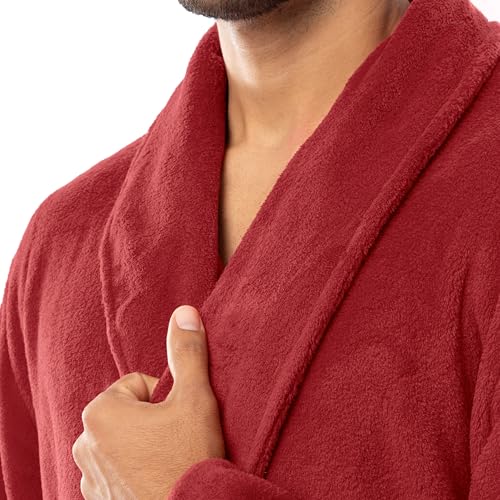 Image of Fruit of the Loom Men's Solid Plush Fleece Robe