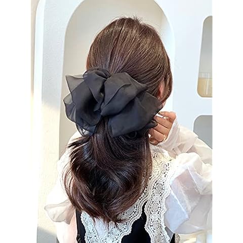 Pinzas de pelo grandes de gasa de tul para mujer y niñas Cover