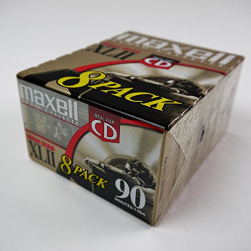 MAXELL XLII AUDIO CASSETTES - 8 PACK -90 Minute- High Bias