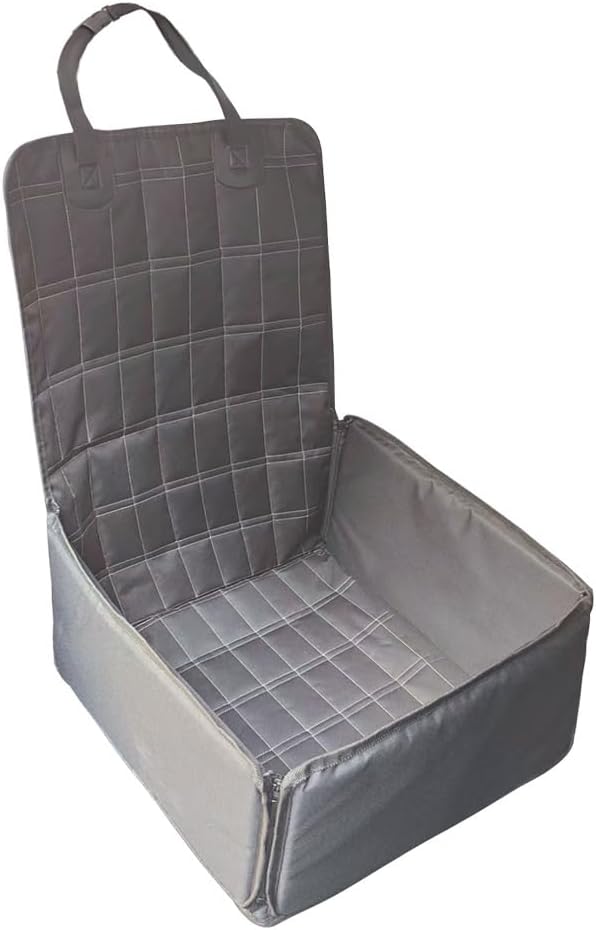 Pilipane Coperchio del sedile per auto in animali domestici Carrier gatto per cani impermeabile con cintura di sicurezza tessuto morbido traspirante per piccoli animali domestici neri (Nero)