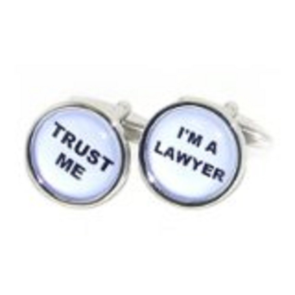 Trust me I'm a Lawyer Pale Blue Cufflinks X2BOCB006