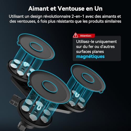 Support triple ventouse SmallRig 4468 haute résistance GoPro