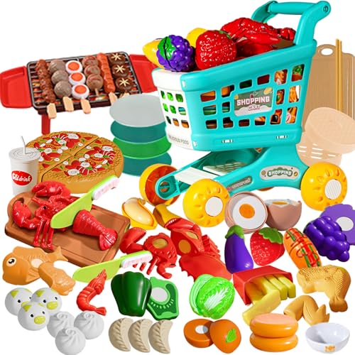 IZDUDO Frutas y Verduras Juguetes, 55 Pz Cortar...