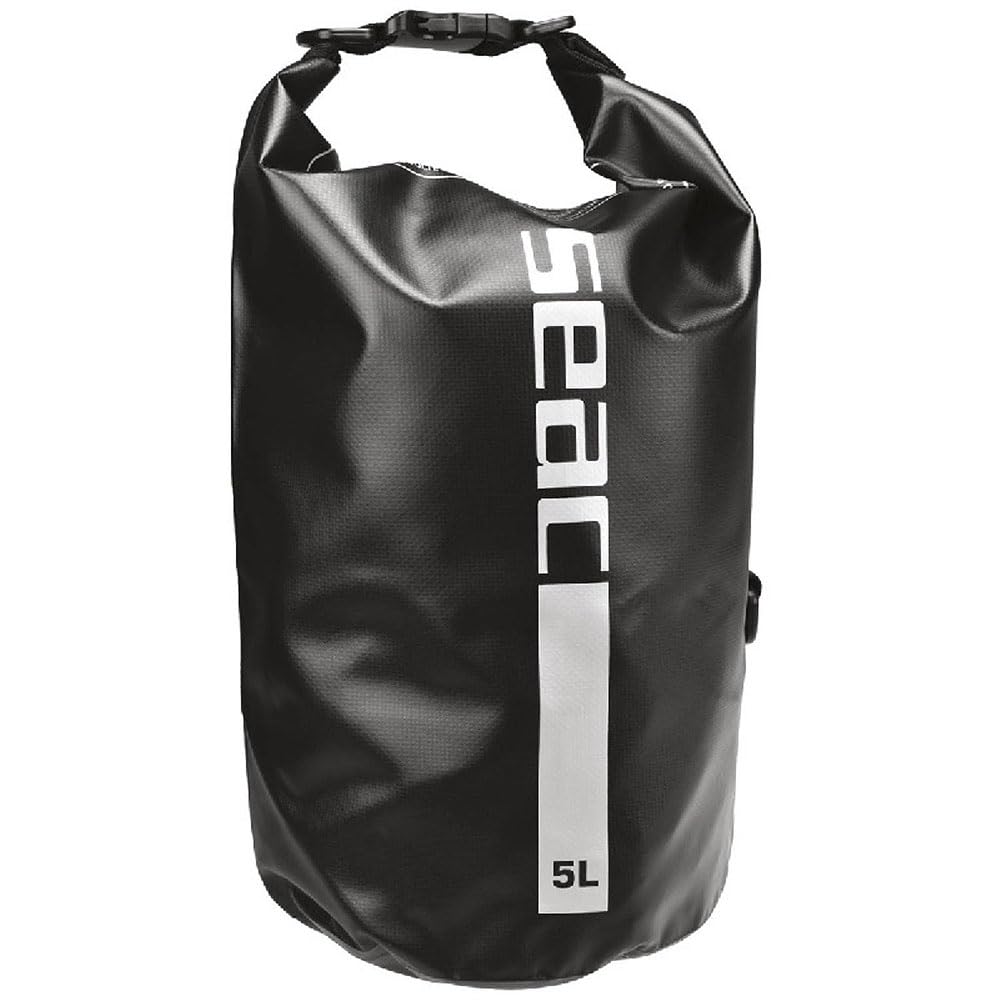Seac Dry Bag, Bolsa estanca impermeable, bolsa seca para buceo, kayak, navegación, pesca, natación y otros deportes, 5 lt, negro