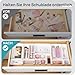 Vtopmart 25 PCS Plastic Drawer Organizers Set, 4-Size Versatile Bathroom and Vanity Drawer Organizer Trays, Storage Bins for Makeup, Bedroom, Kitchen Gadgets Utensils and Office