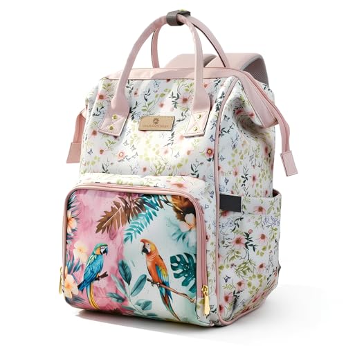 Image of StarAndDaisy Baby Bag for Mother Travel /Diaper Bag with Insulated Baby Bottle Pocket /Diaper Bag for Mothers for Travel with Multi Compartments, Waterproof Diaper Bags for Mom (Pink)